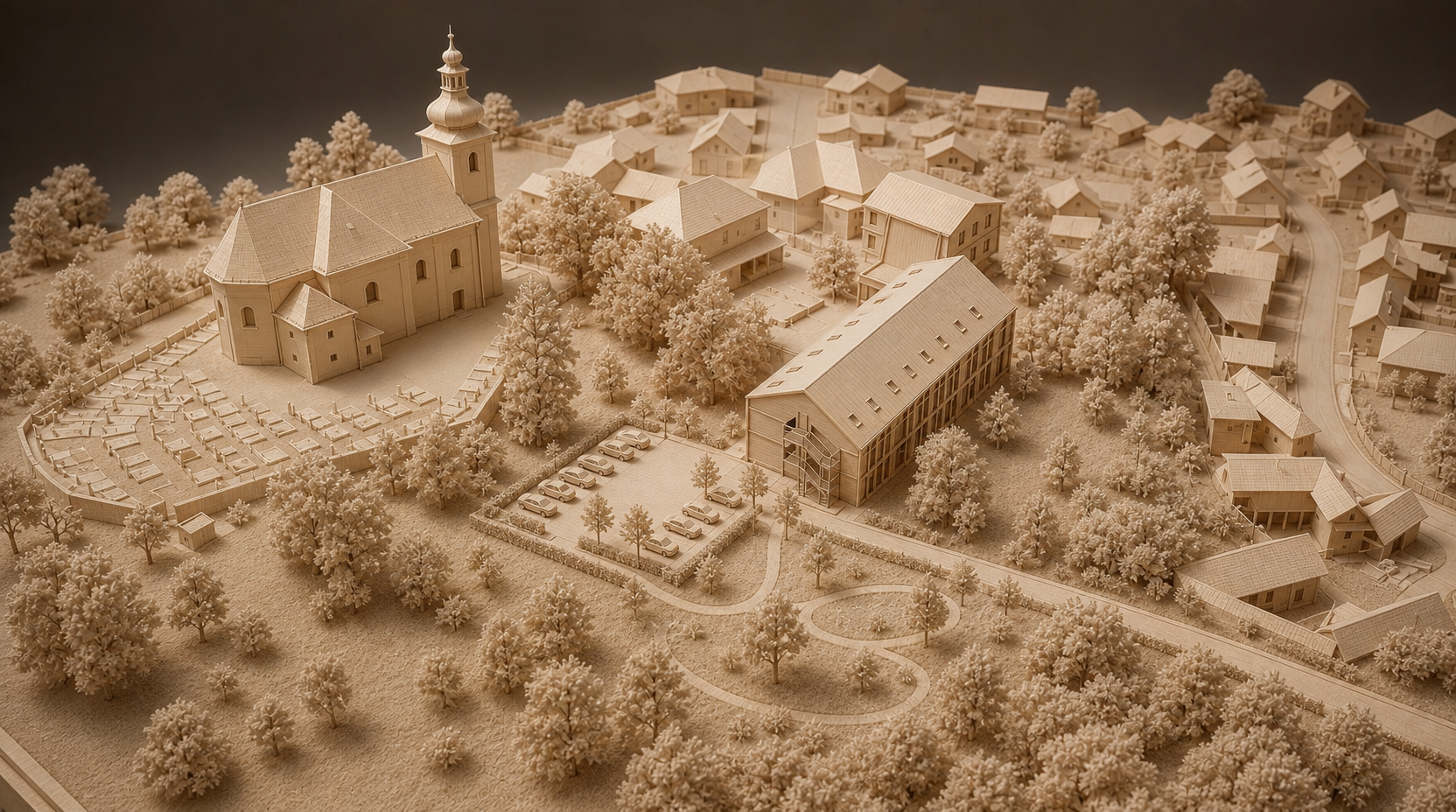 Dům s pečovatelskou službou Osvětimany — Wooden Model IV