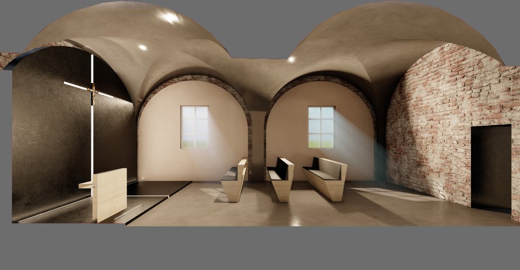 Muzeum pašijových her — Kaple Večerní atmosféra