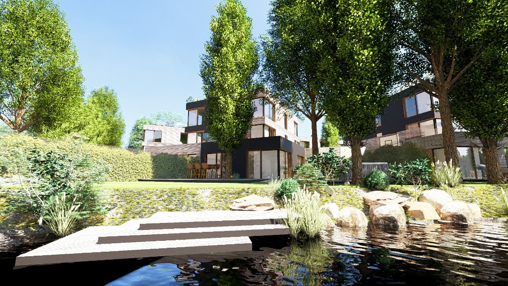 Twin Villas Hostivař — Garden Pond I