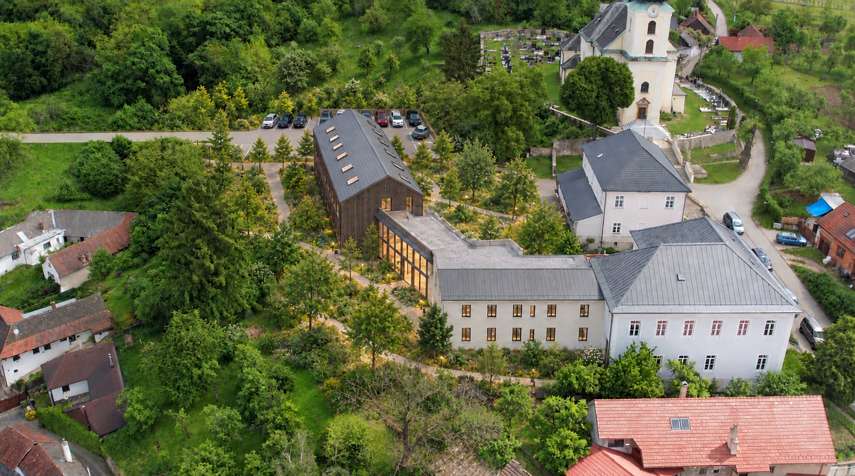 Dům s pečovatelskou službou Osvětimany — Aerial Context II