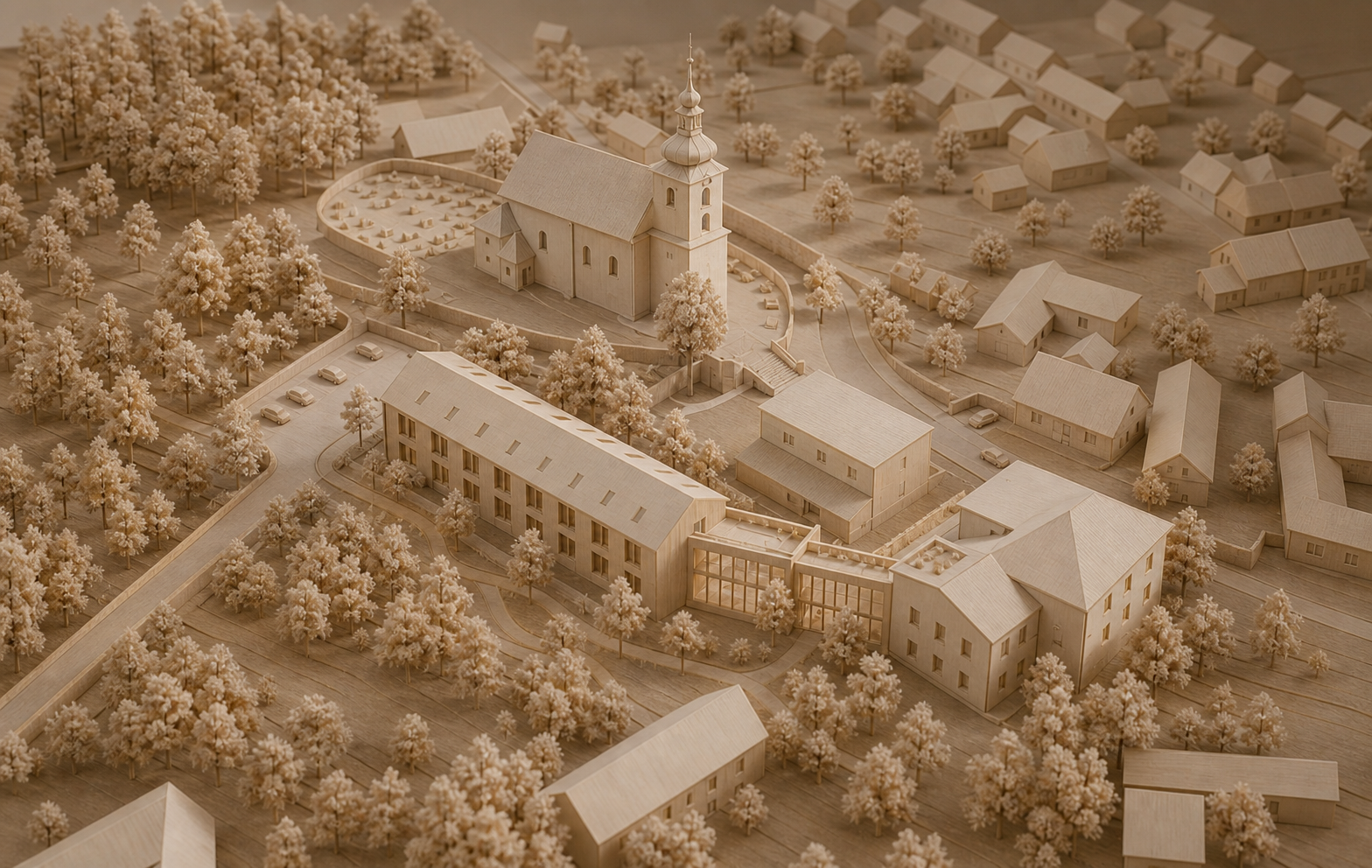 Dům s pečovatelskou službou Osvětimany — Wooden Model I