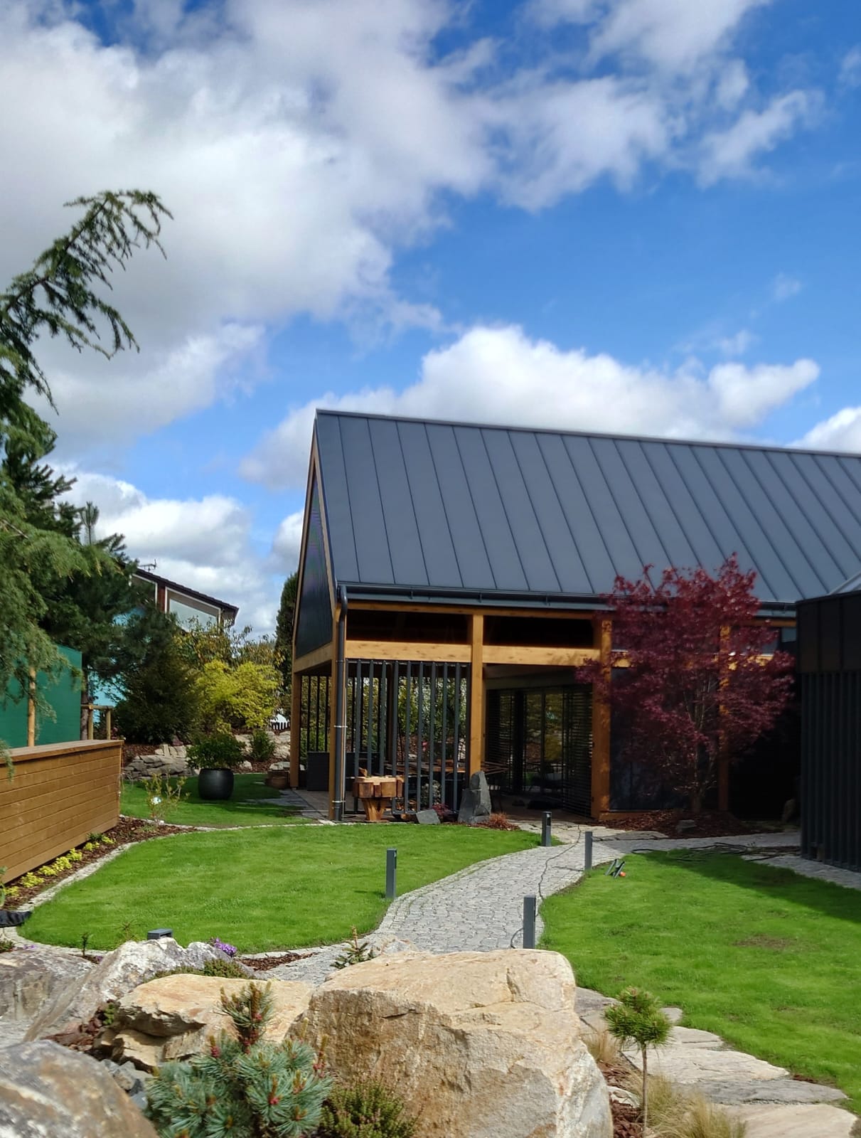 Barn Villa Votice — Garden Path & Patio
