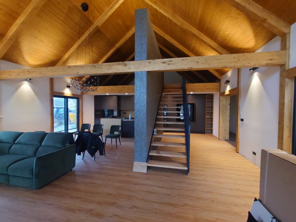 Barn Villa Votice — Living & Stair