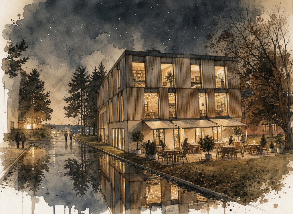 Housing Vodňany — Night Sketch