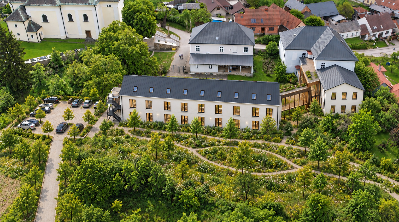 Dům s pečovatelskou službou Osvětimany — Aerial II