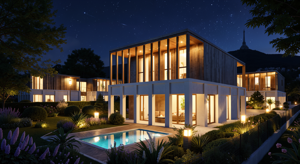 Housing Resort Kateřinky — Night Render