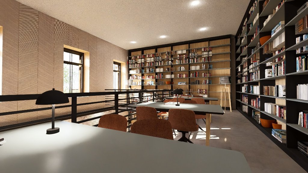 Café Library Žebrák — Upper Reading Room