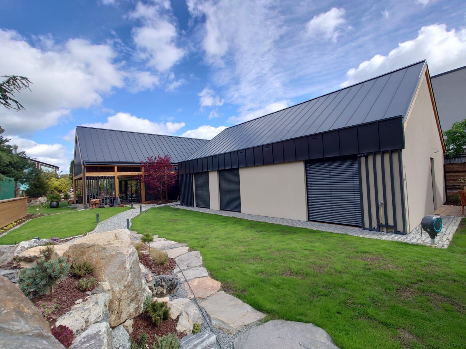 Barn Villa Votice — Complex & Rock Garden