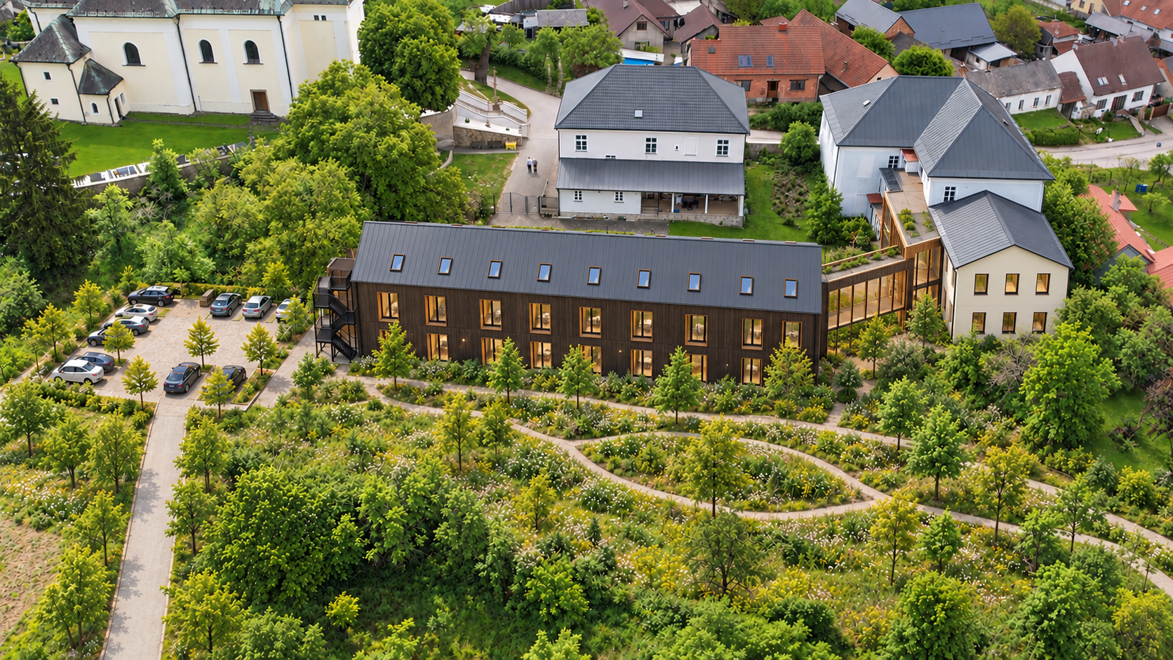 Dům s pečovatelskou službou Osvětimany — Wooden Aerial II
