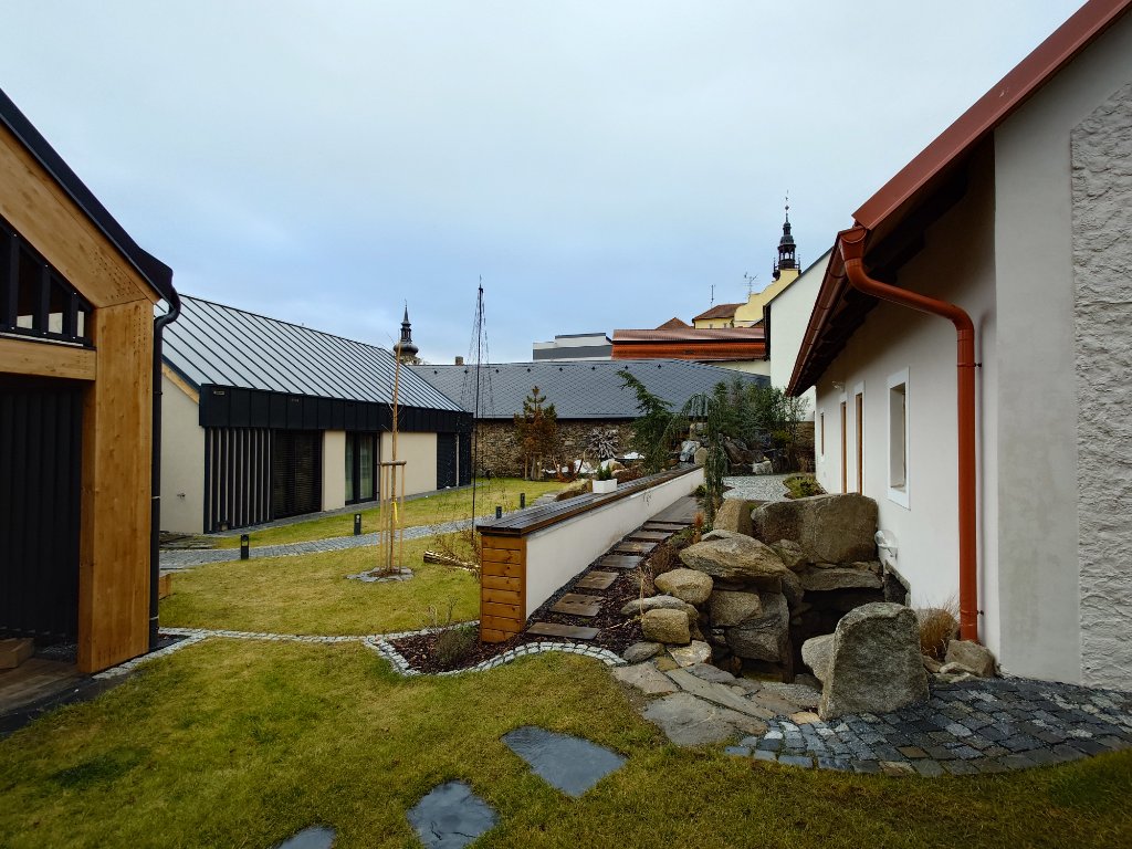 Barn Villa Votice — Courtyard View