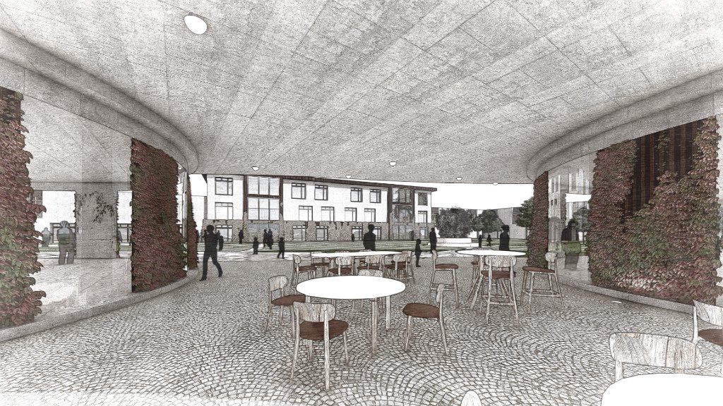 Klášterní Hradisko Olomouc — Sketch Colonnade Detail