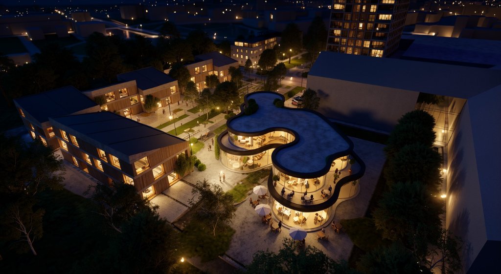 FN Plzeň Bory — Evening Courtyard I