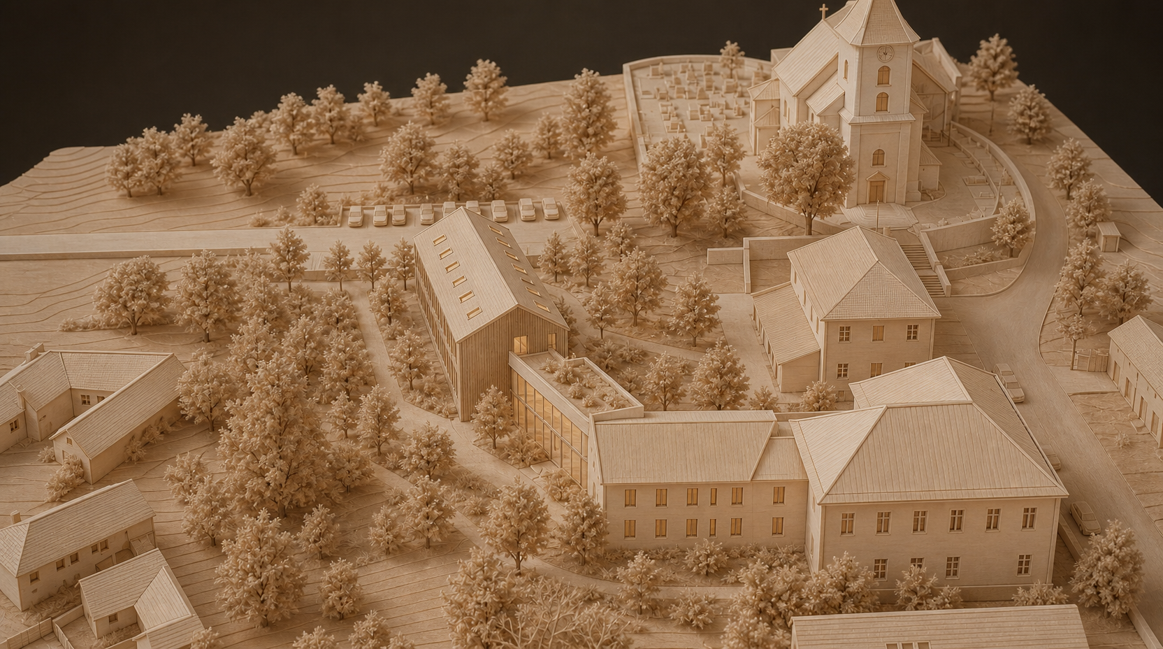Dům s pečovatelskou službou Osvětimany — Wooden Model III