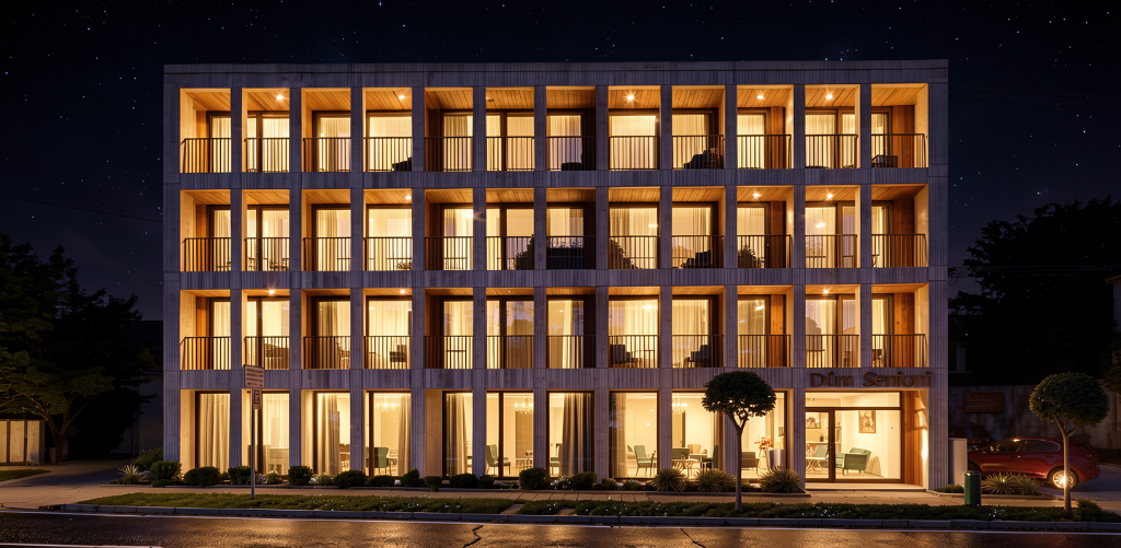Senior Home Vodňany — Night Render