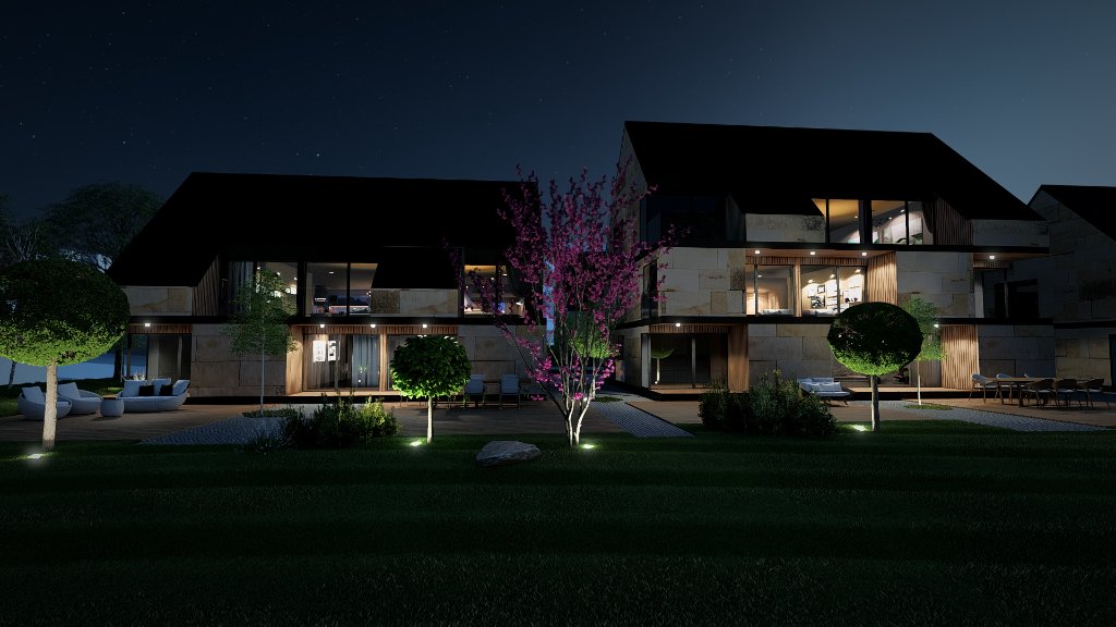 Řež Housing — Night Garden