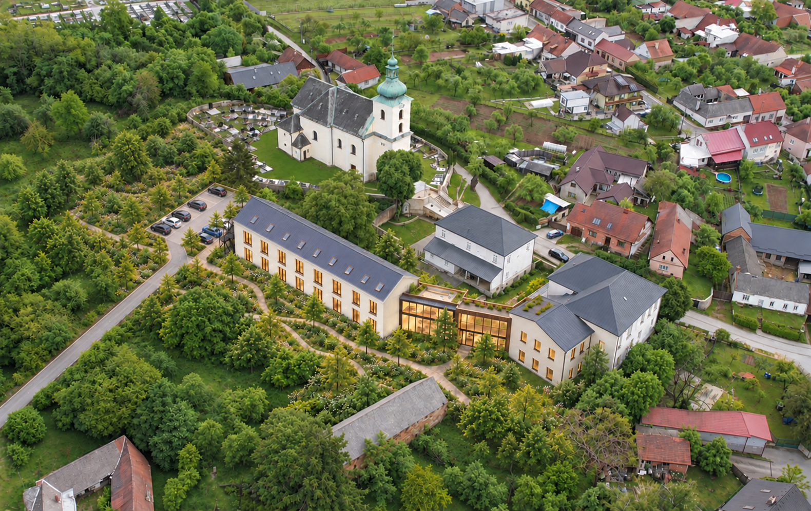 Dům s pečovatelskou službou Osvětimany — Aerial V
