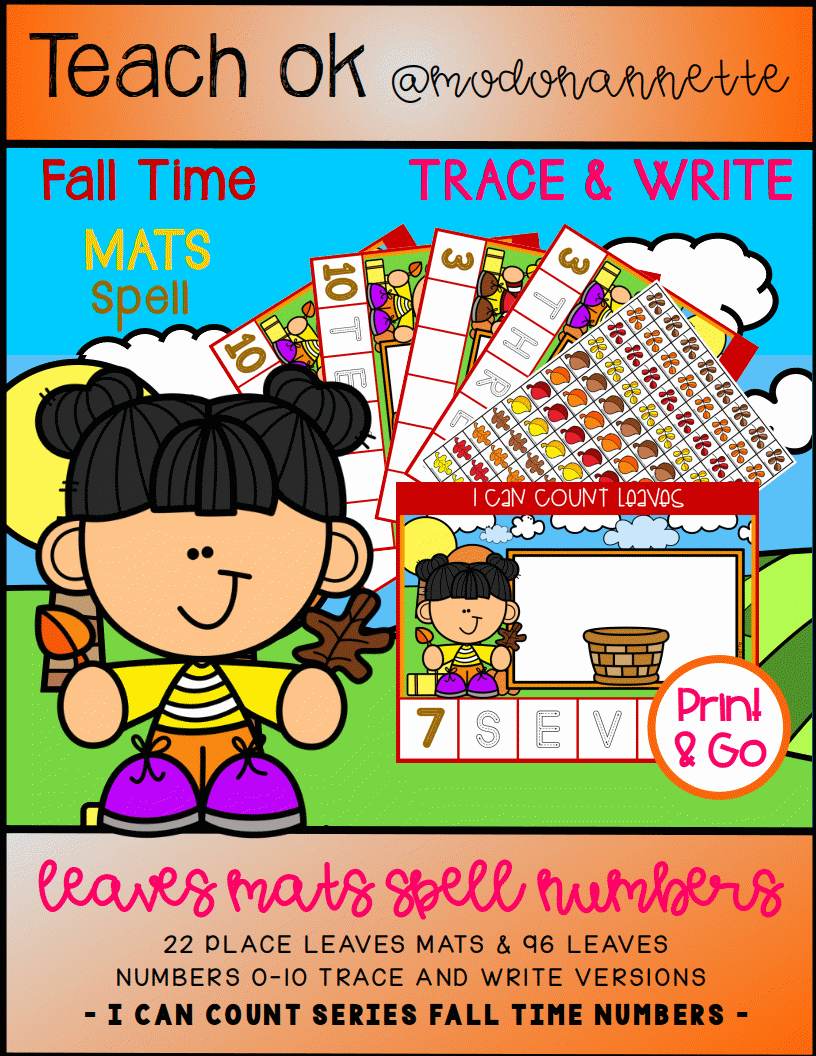Spell Numbers Mats — deletrear números.