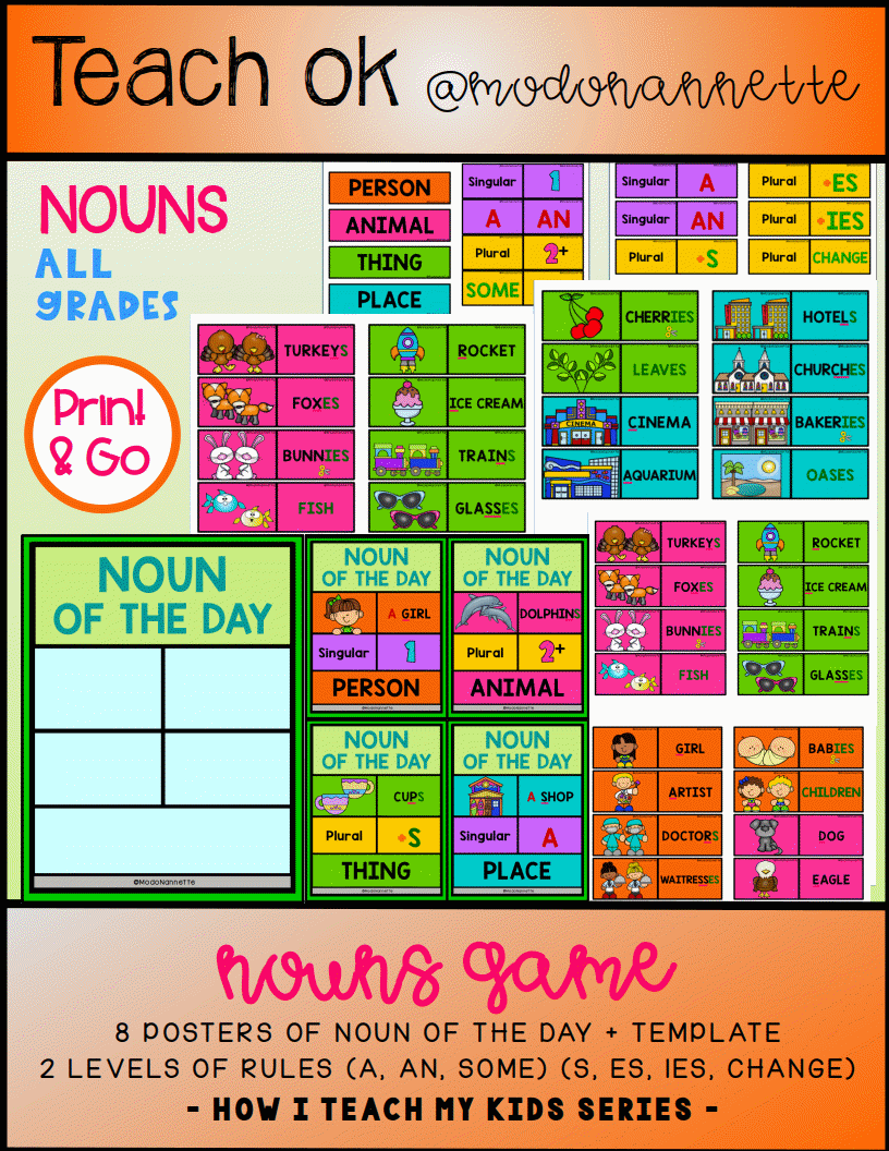 Nouns Game — juego de sustantivos.
