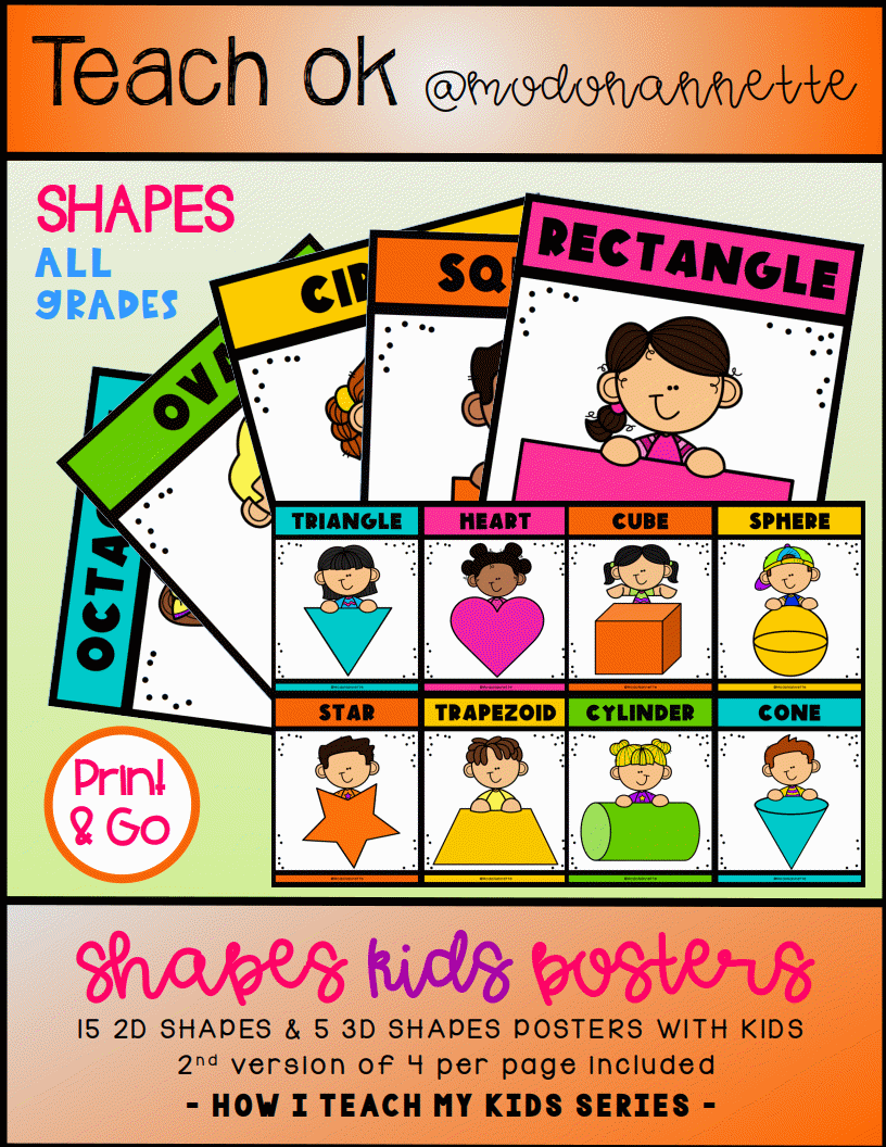 Shapes Kids Posters — pósters de formas.
