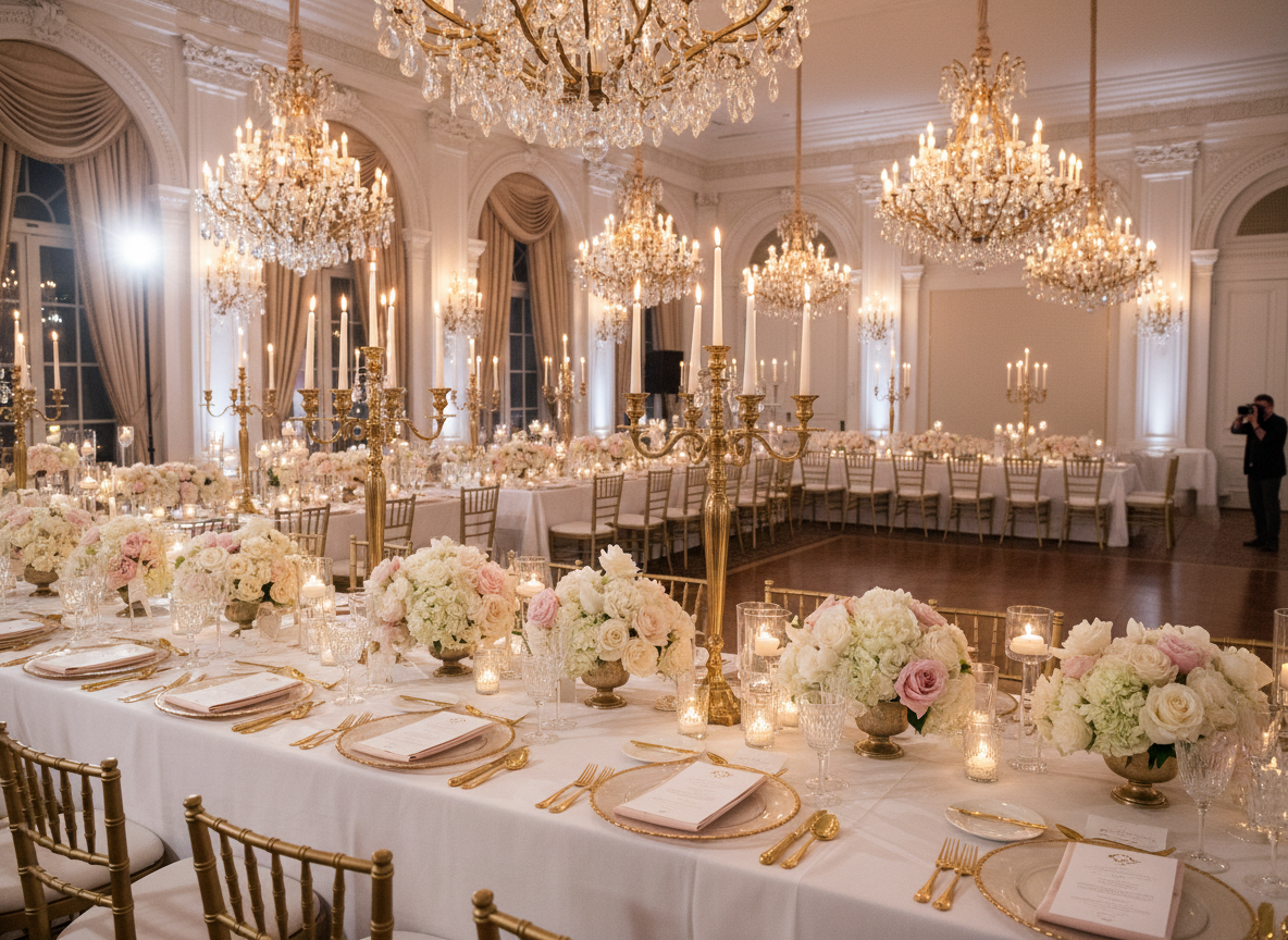 Luxury wedding reception