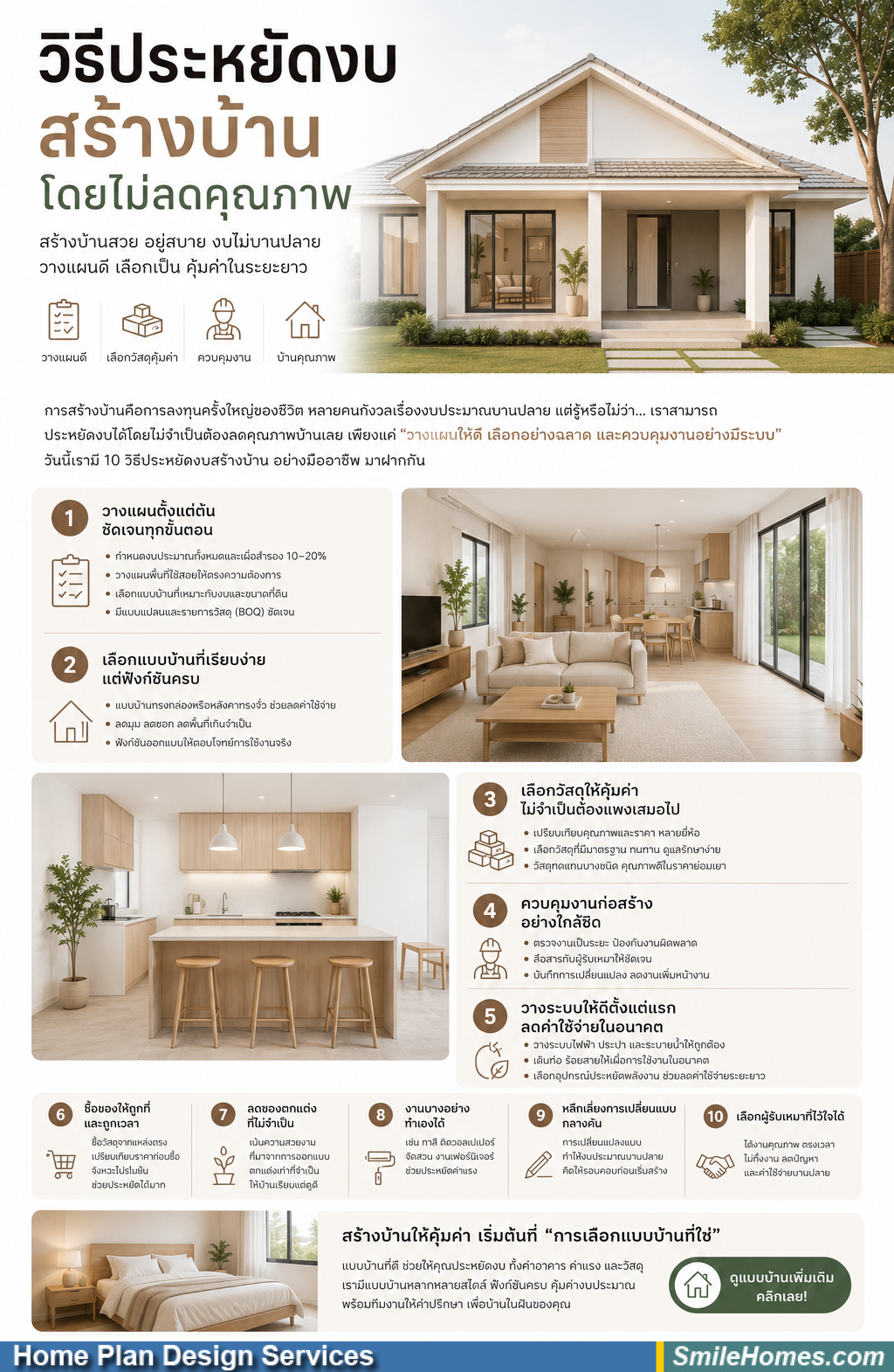 วิธีประหยัดงบสร้างบ้านโดยไม่ลดคุณภาพ