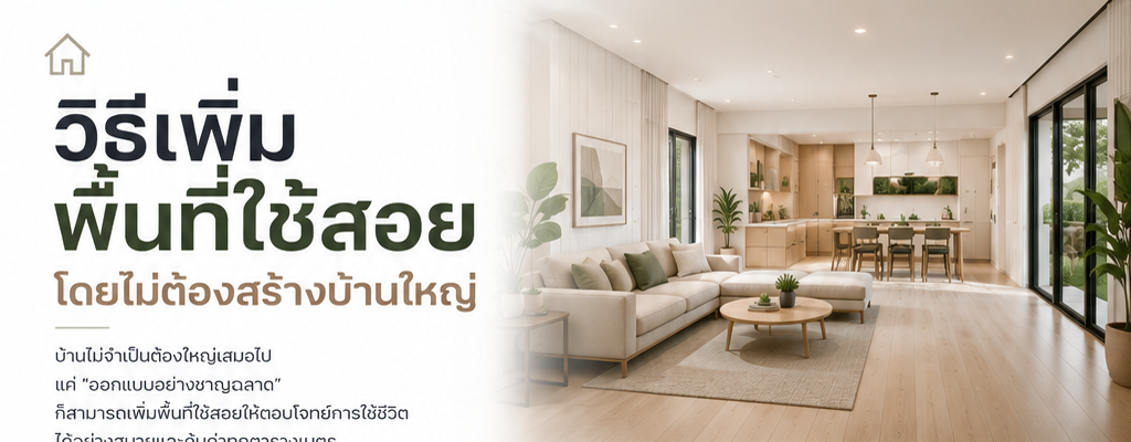 วิธีเพิ่มพื้นที่ใช้สอยโดยไม่ต้องสร้างบ้านใหญ่