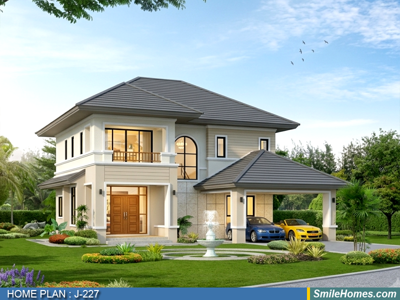 แบบบ้าน แบบบ้าน 2 ชั้น J-227 - Contemporary 2 ชั้น 275 ตร.ม.