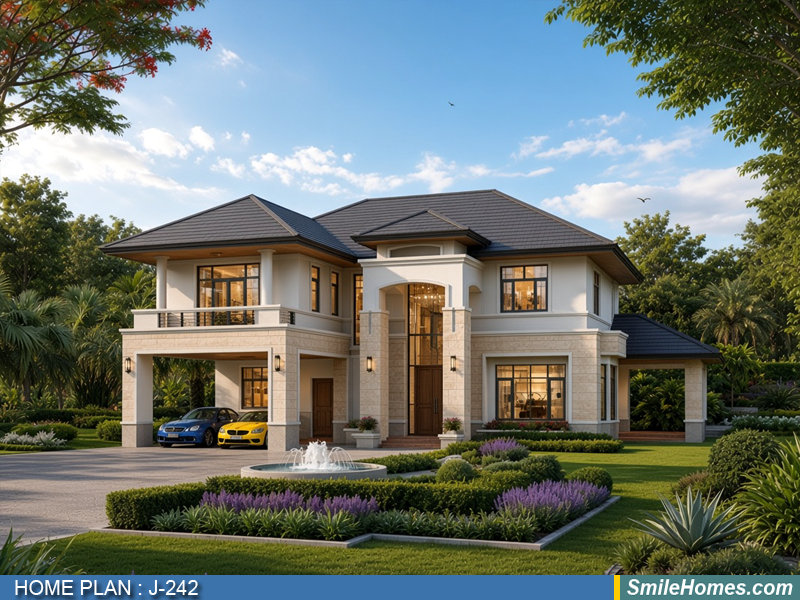 แบบบ้าน แบบบ้าน 2 ชั้น J-242 - Contemporary 2 ชั้น 415 ตร.ม.