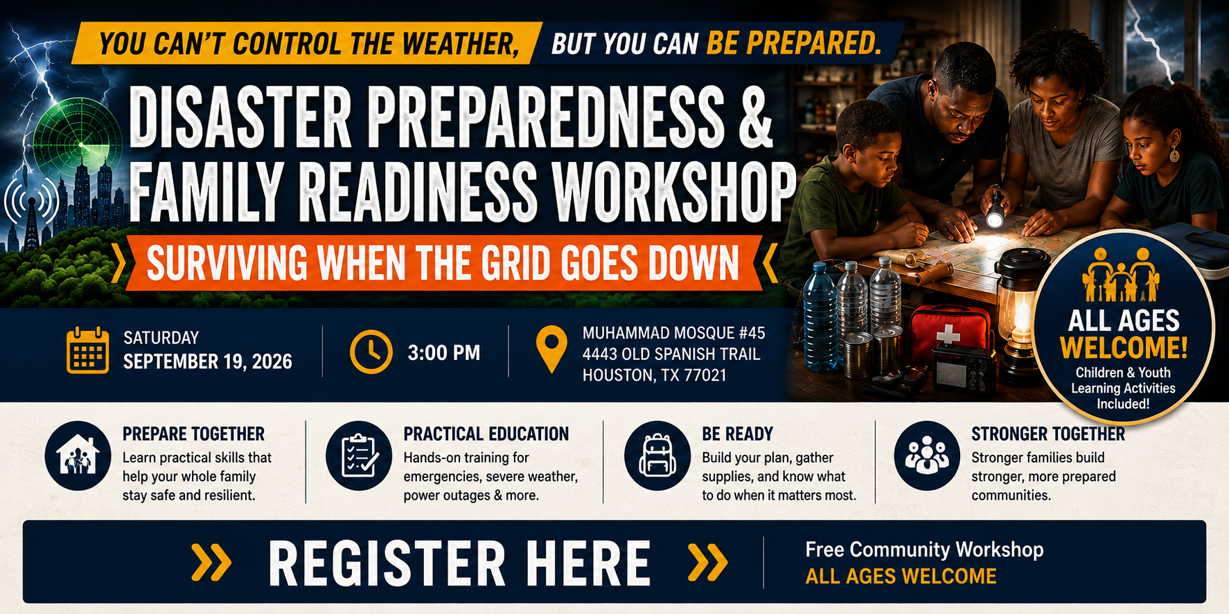 Disaster Preparedness & Family Readiness Workshop — Surviving When the Grid Goes Down