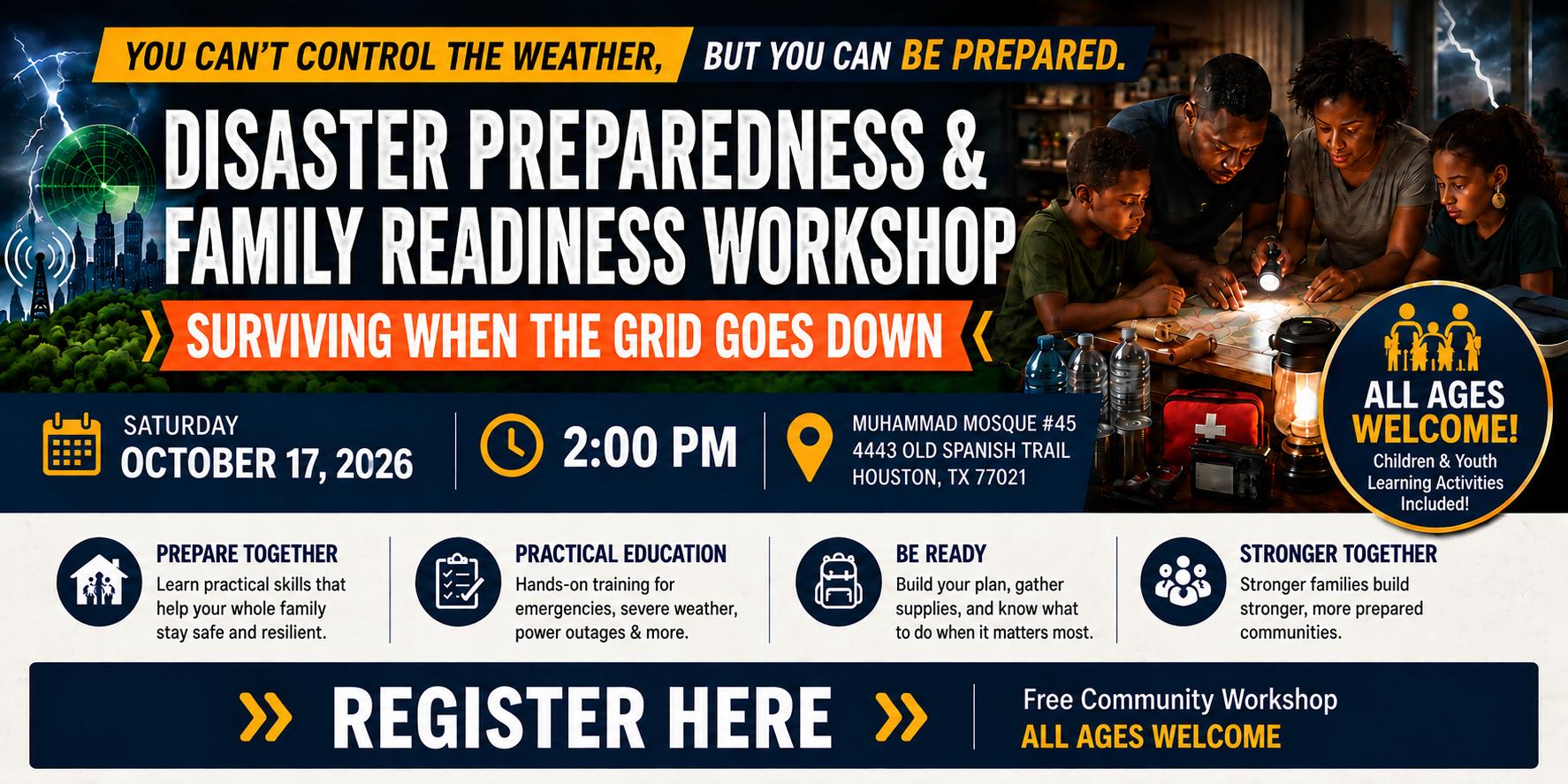 Disaster Preparedness & Family Readiness Workshop — Surviving When the Grid Goes Down