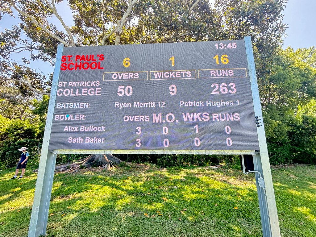 St Paul's Anglican School — Outdoor Scoreboard detail