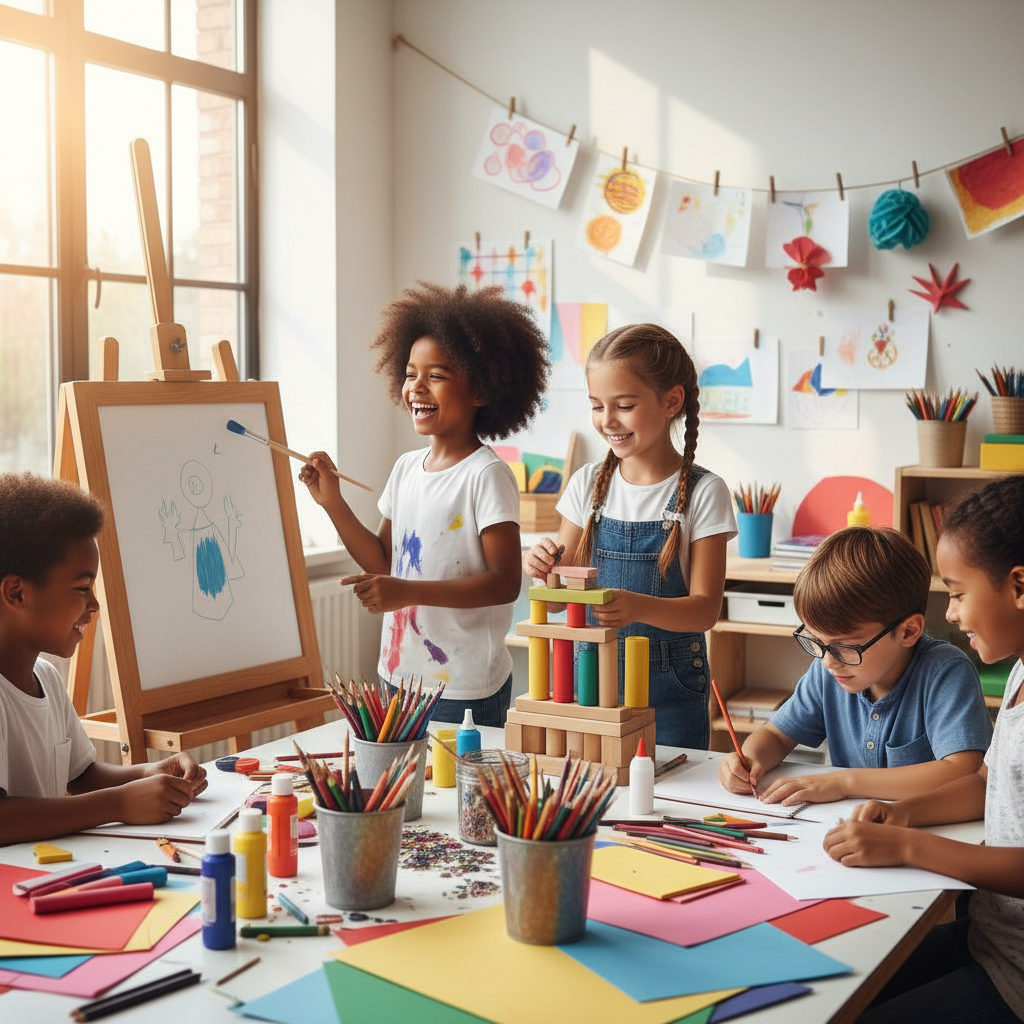 Children in learning activities