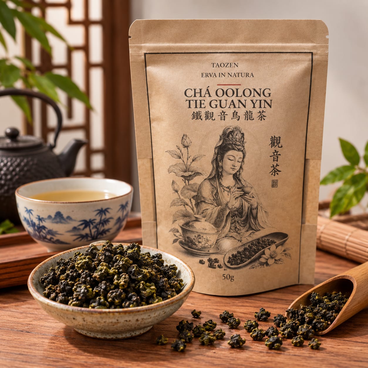 Chá Oolong Tie Guan Yin — pacote 50g