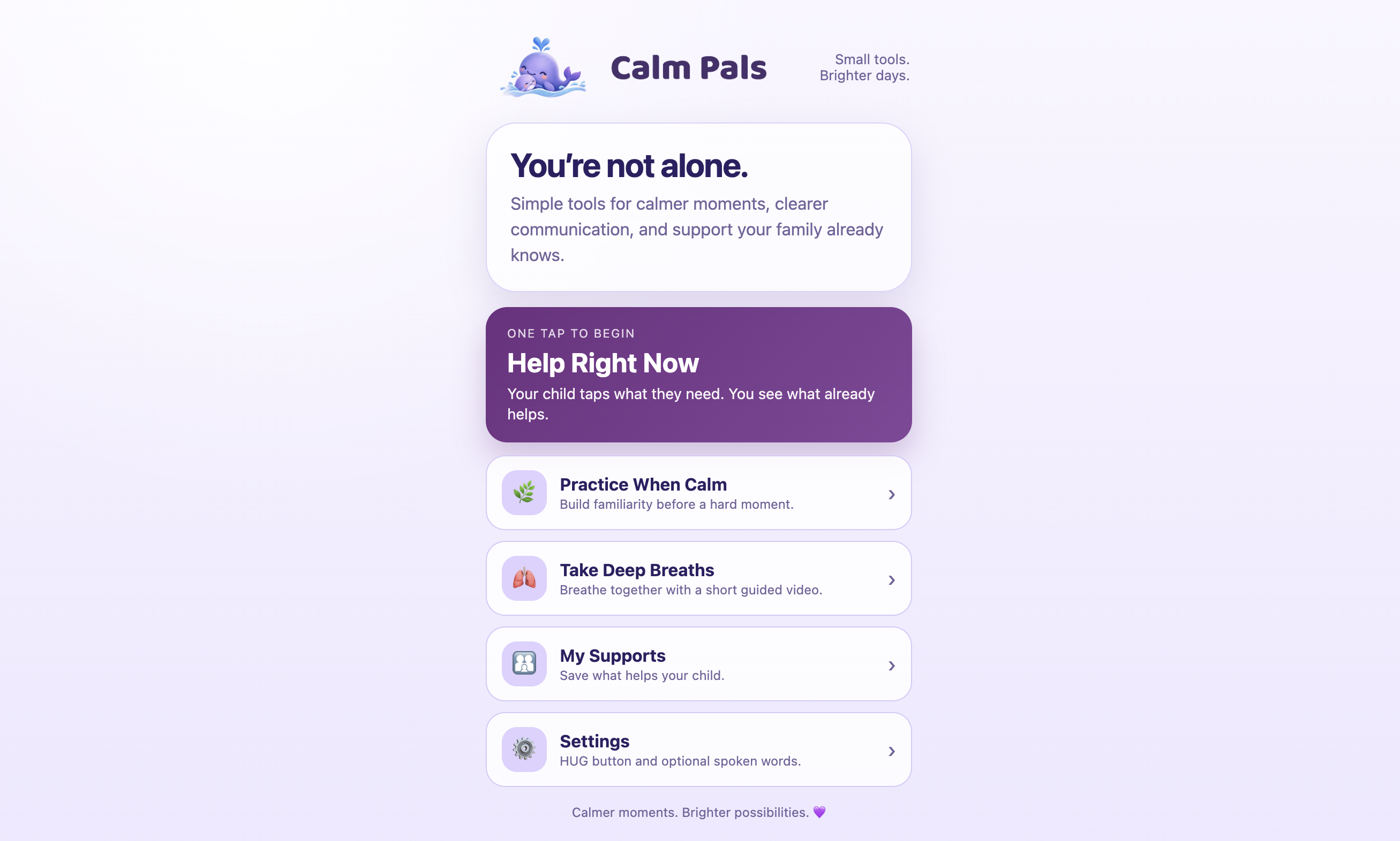 Calm Pals by Ilé — project screen