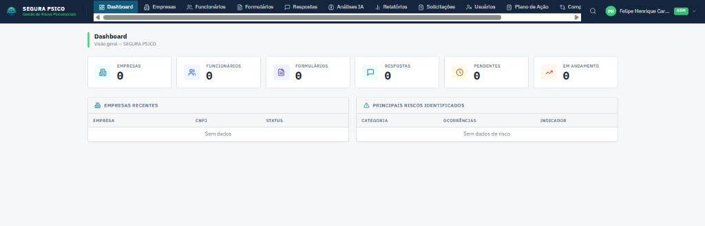 SeguraPsico — Gestão de Avaliações Psicossociais
