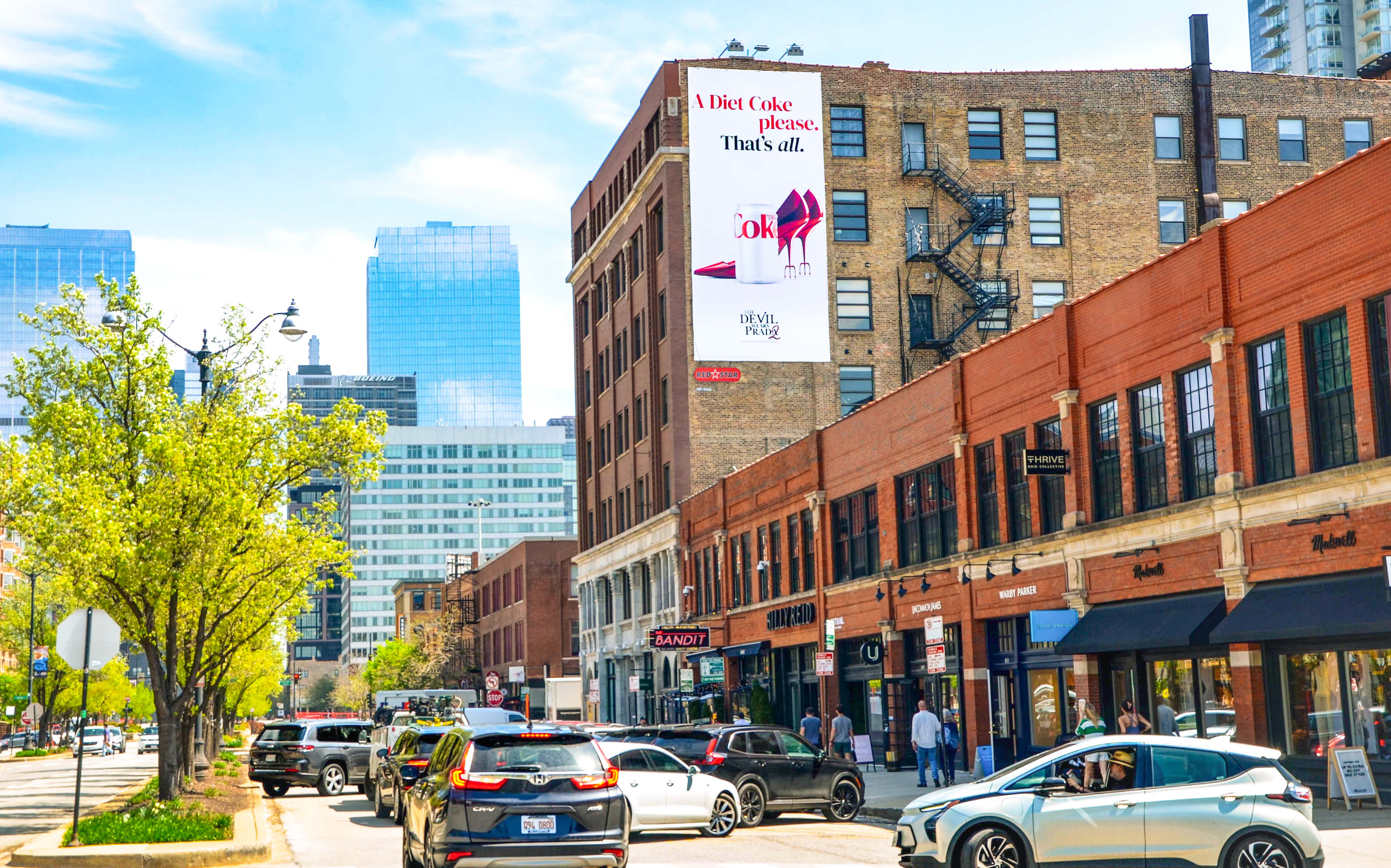 OOH Best Creative Last Week - Coke + Devil Wears Prada 2 in Fulton Market