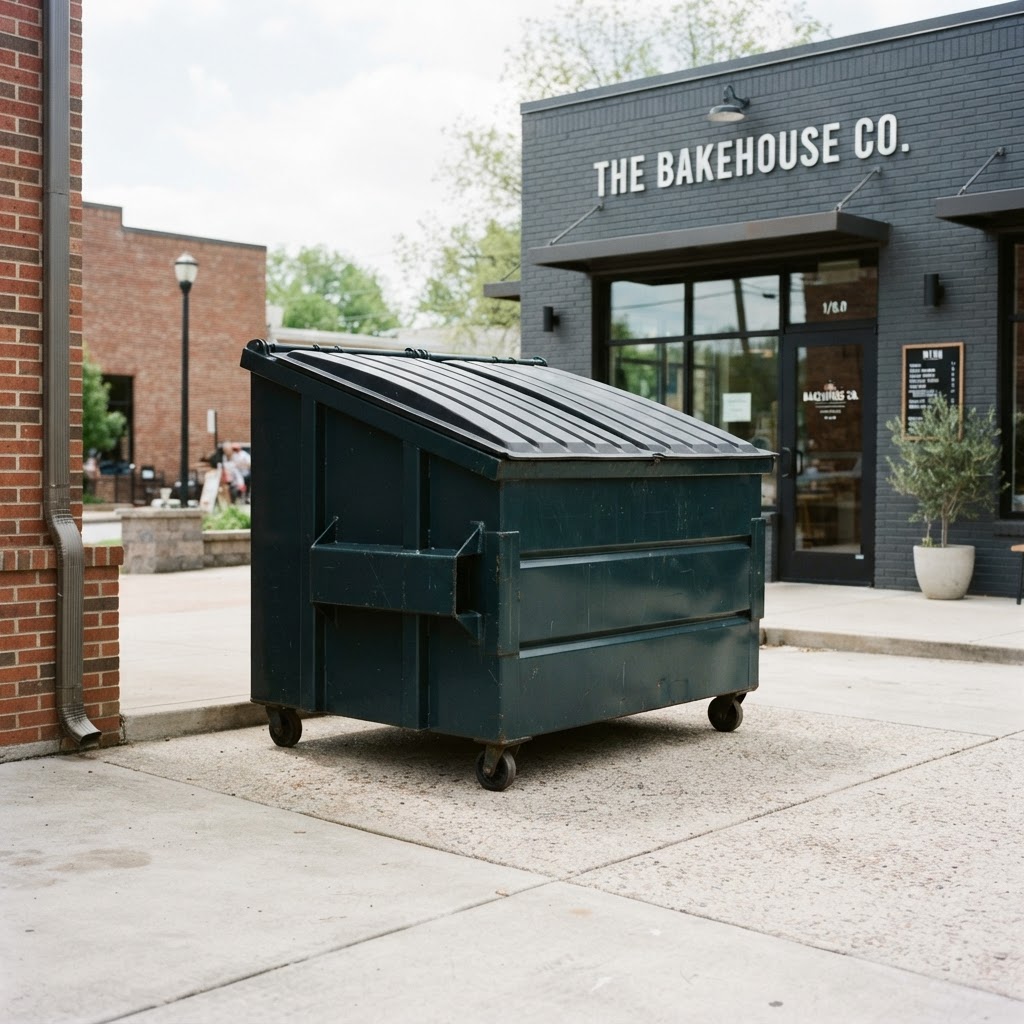 Front-load dumpster for commercial waste collection