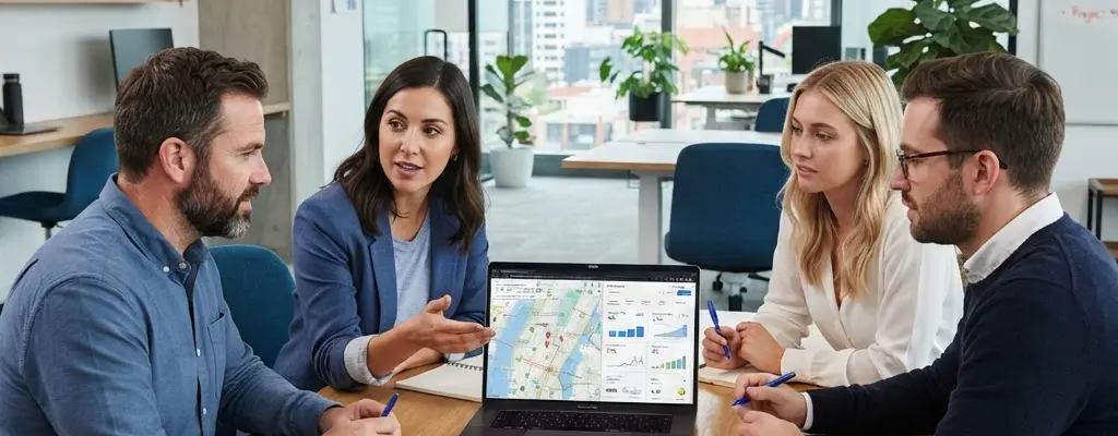 LeadValets marketing team collaborating on local SEO and AI search strategy for plumbing, HVAC, and electrical clients