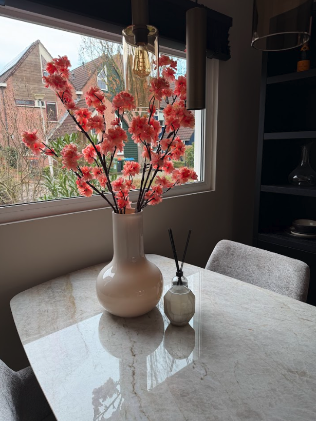 Kleurrijke bloemen in slijterij