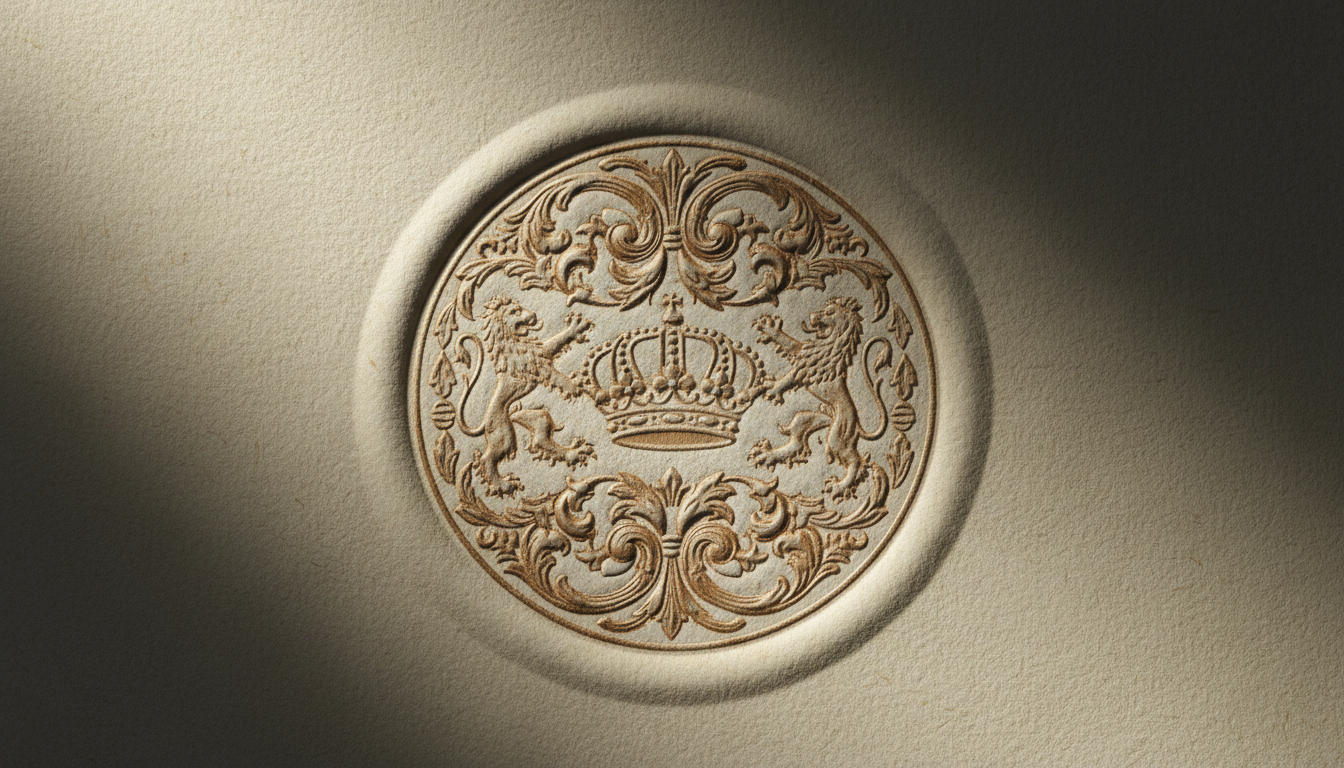 Notary seal detail