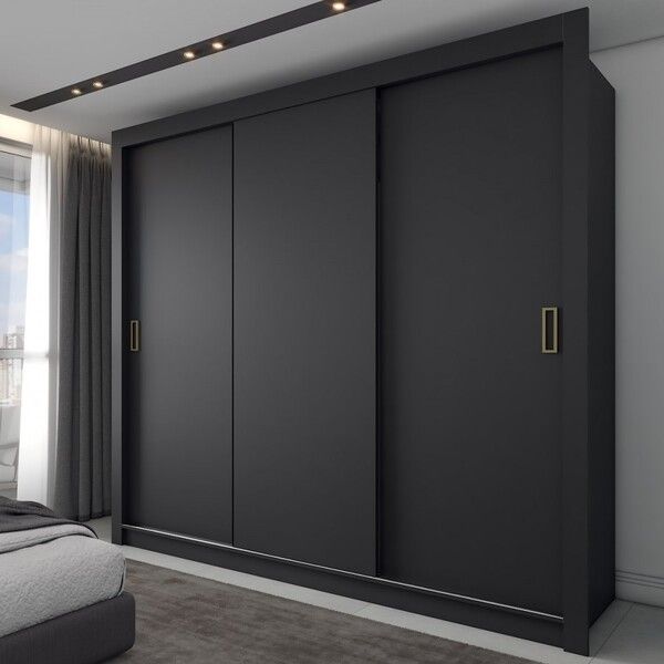 Black Sliding Wardrobe
