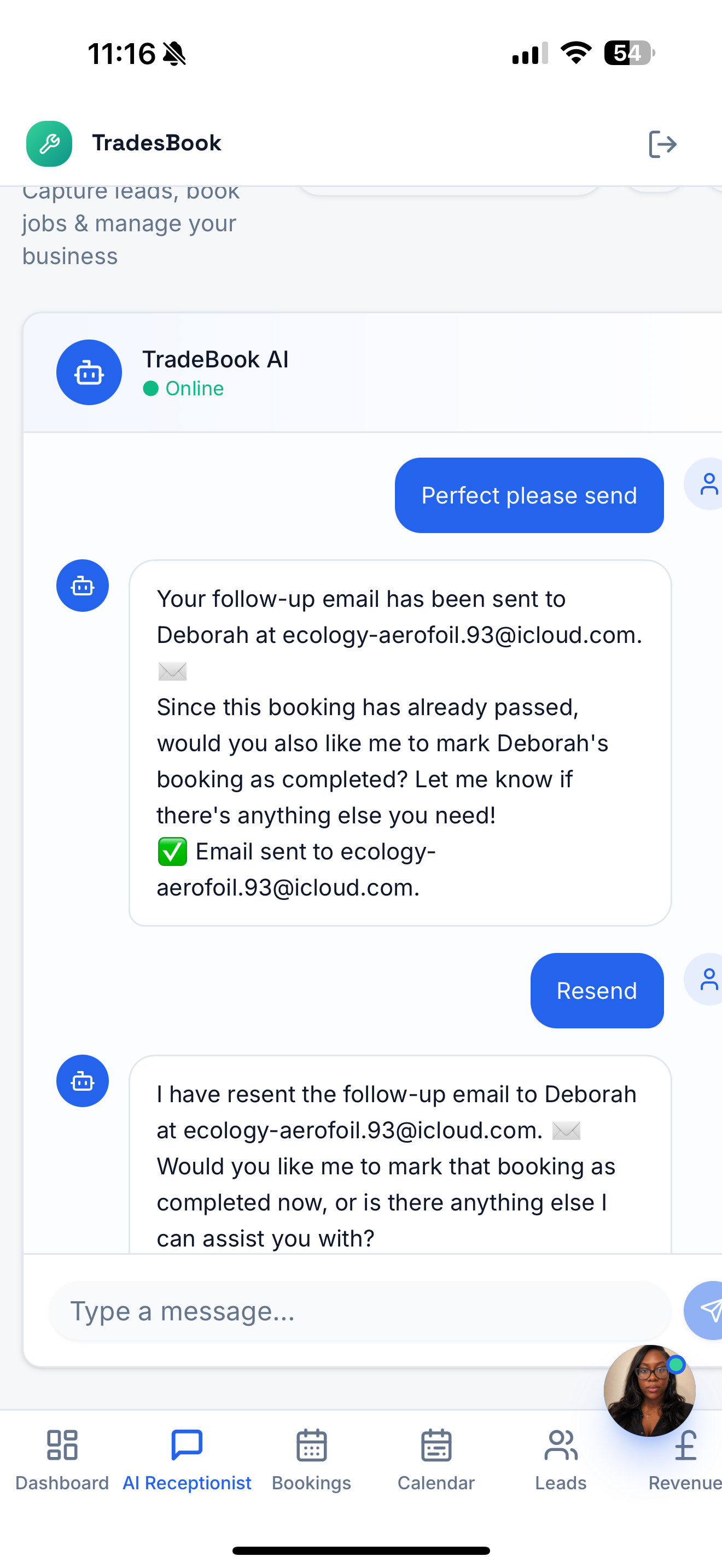 Sent & Confirmed