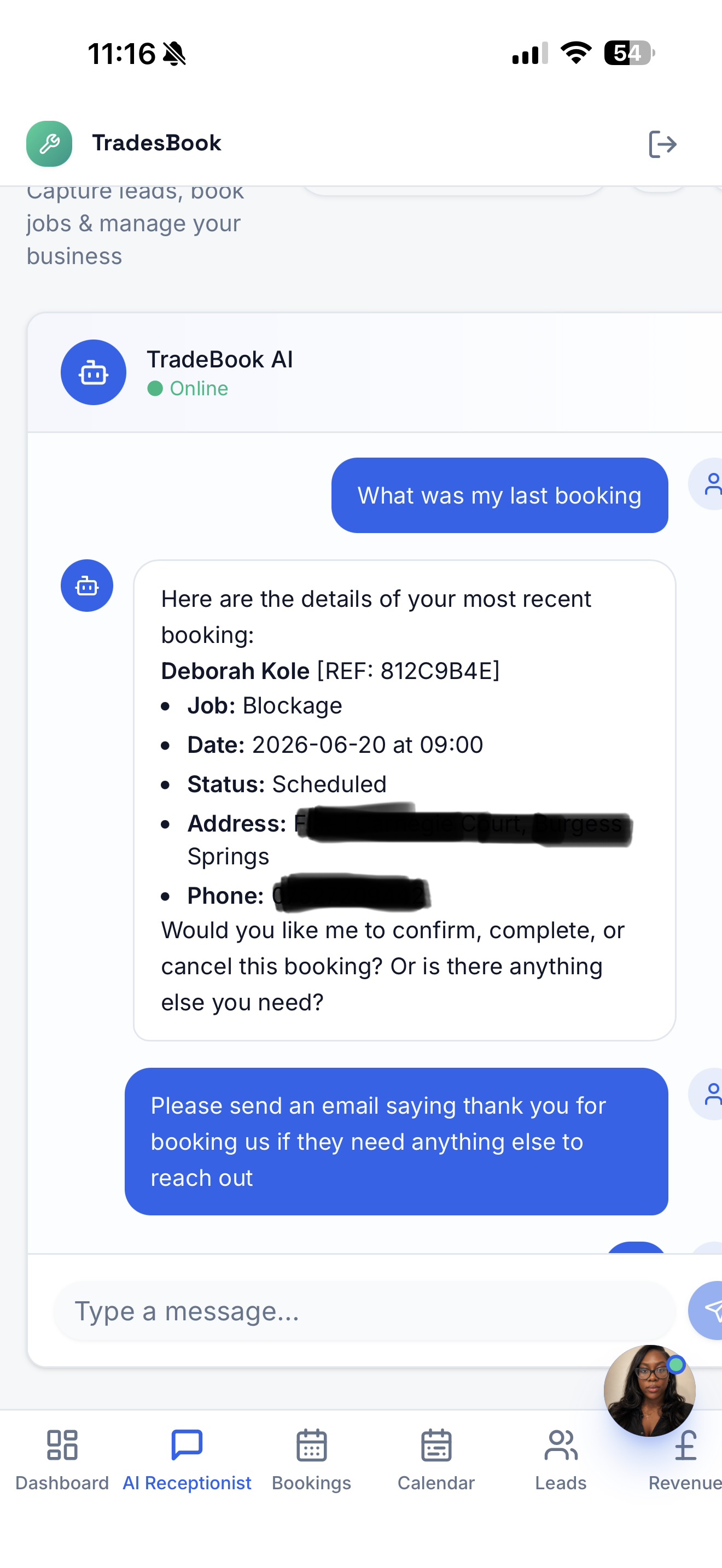 Instant Booking Details
