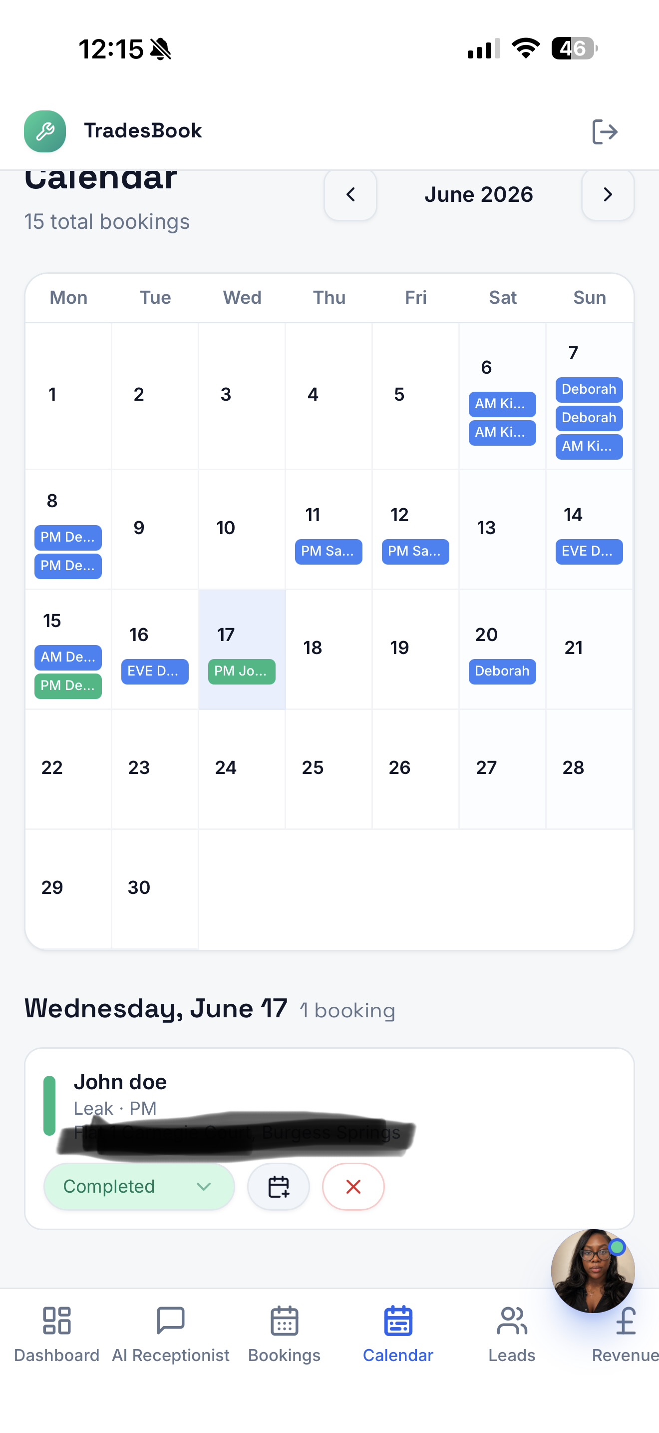 Calendar View