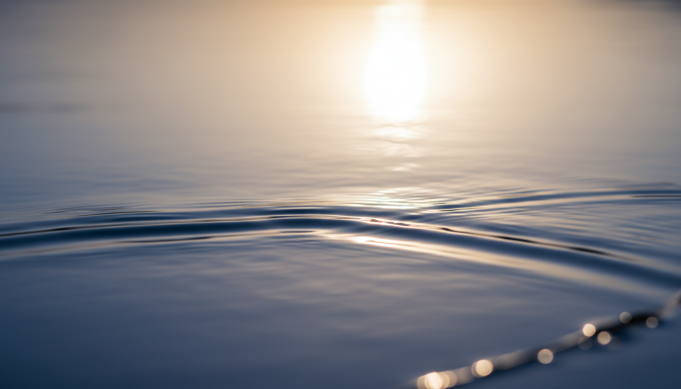 Gentle ripples in calm water representing the healing process