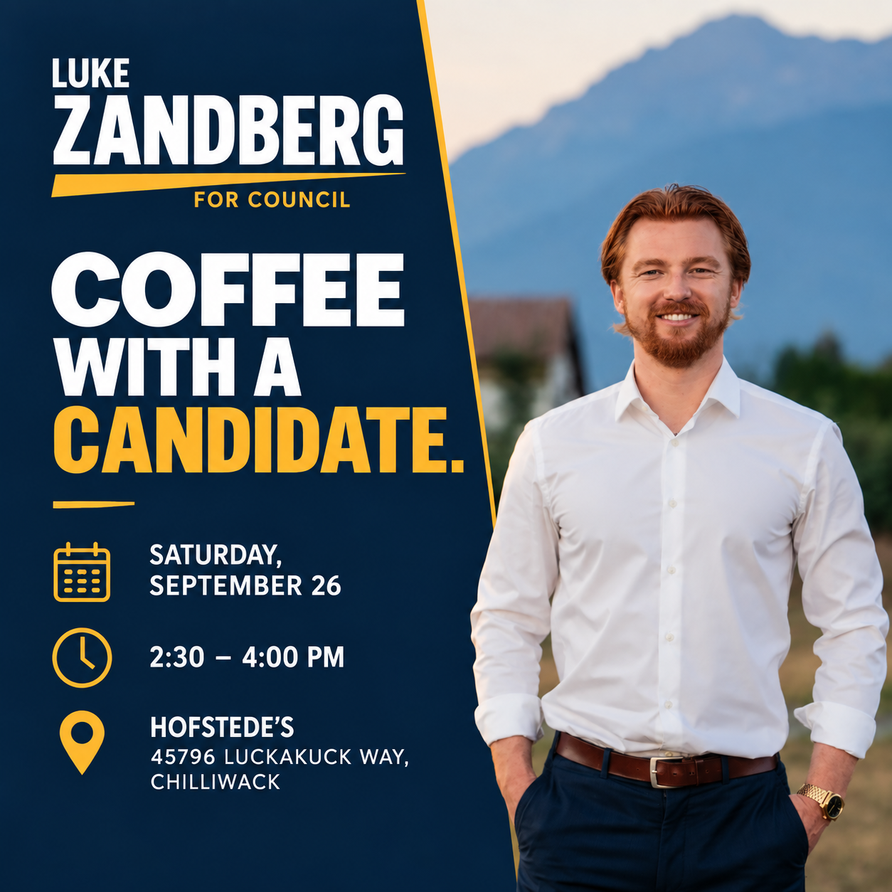 Coffee with the Candidate event poster