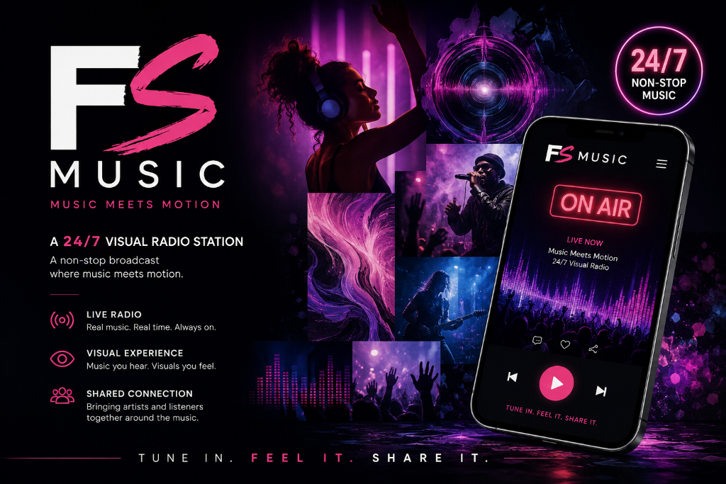 FS Music — a 24/7 visual radio station where music meets motion