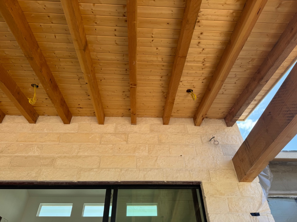 Custom ceiling and timber work by Top Notch Framing