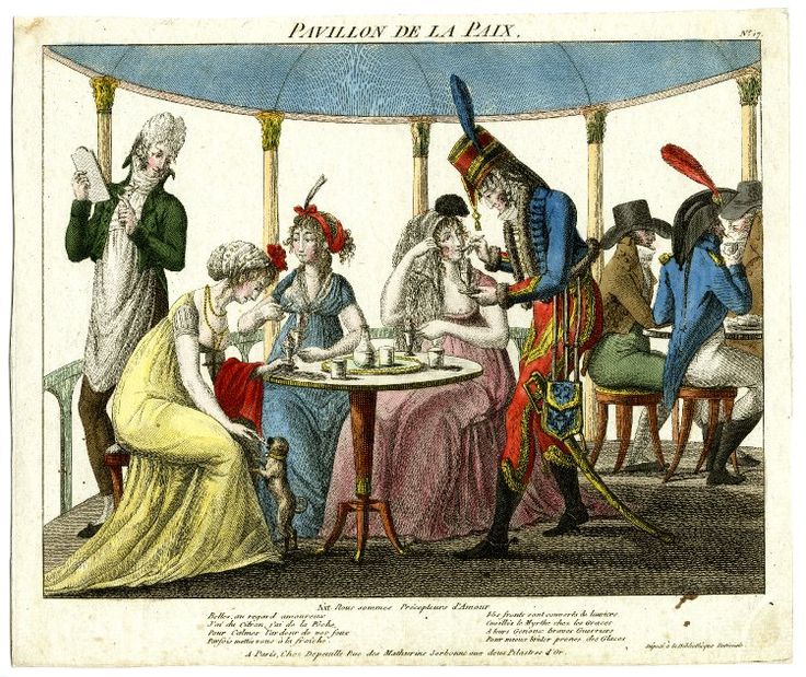 Regency bonnets — Costumes Parisiens, 1817
