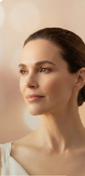 Woman in warm light